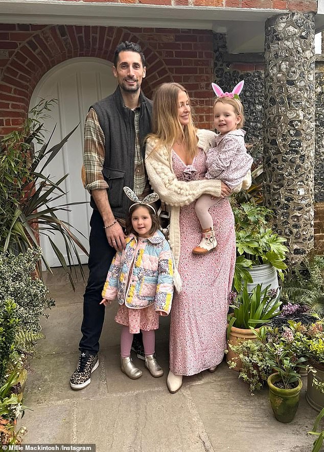 Millie lives in this elegant London residence with her husband Hugo Taylor and their children Sienna, who will turn four next month, and Aurelia, two.