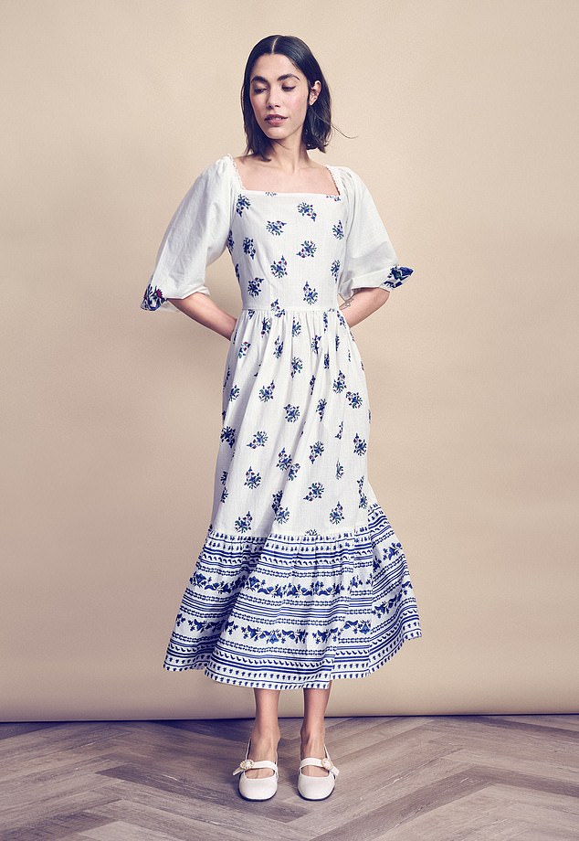 Now's the time to embrace the traditional brand again, with this £70 printed dress putting a modern twist on a classic Laura Ashley silhouette.