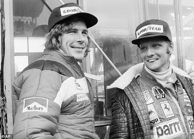 Ecclestone's historic television deal in the 1970s and 1980s allowed fans to follow the exploits of racing legends James Hunt and Niki Lauda (pictured in 1976).