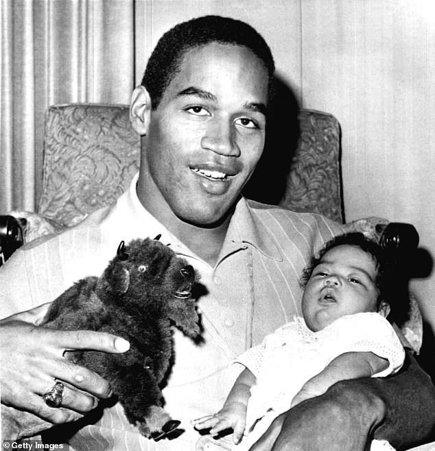 After it was revealed that the former NFL star succumbed to prostate cancer, two months after announcing the diagnosis, at age 76, social media users flocked to express their 'condolences' to the star. reality star, 39, who conspiracy theorists say is her biological father for years (pictured with daughter Arnelle in 1969)