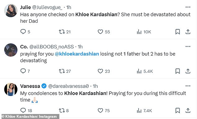 1712858092 891 Khloe Kardashian is inundated with condolences on social media amid