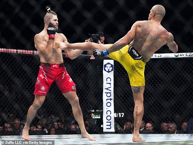 Pereira's kickboxing has proven to be effective in the UFC and he combines his strikes well.