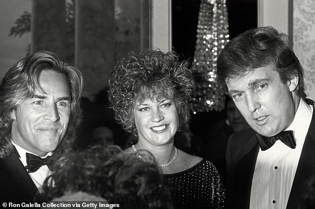 Old friends: Johnson with Griffith and Donald Trump in the 80s