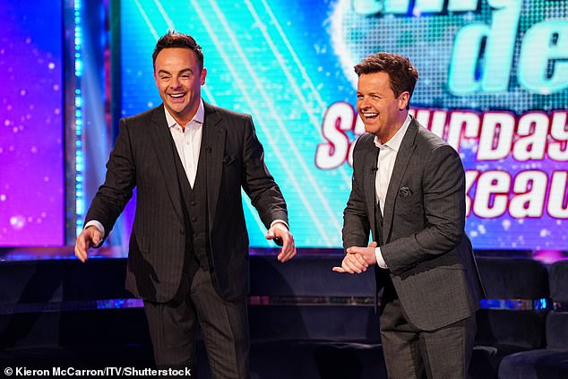Ant and Dec (pictured last week) used the show's concept on Saturday Night Takeaway, to mark their 25th anniversary of partnership, with Michael returning with Ashley Roberts as host.