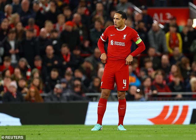 Virgil van Dijk and his defensive partner Ibrahima Konate were surprisingly out of tune for the Reds