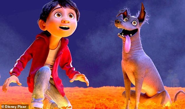 In the popular Disney Pixar animated film, the Xoloitzcuintle stray dog ​​named Dante, became the spirit animal of the main character Miguel in the land of the dead.