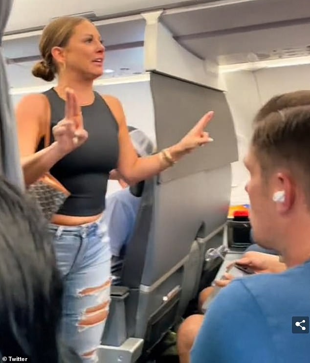 Tiffany Gomas, 38, was flying to join her family on holiday in July when she lost her on the flight due to an 'altercation' in what she had now described as 'the worst moment' of her entire life.