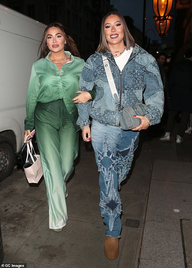 Demi and Frankie were all smiles as they left the party arm in arm.