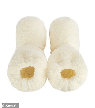 The slippers cost $20 and are available in pink or white.