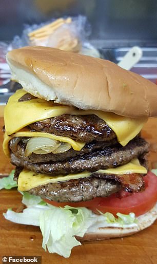 Double Cheeseburger at Great American Hamburger & Pie Co.