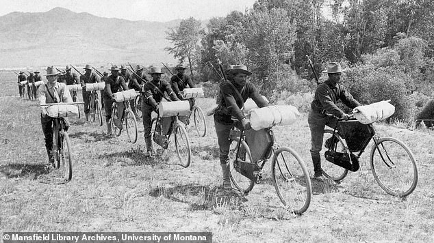 Stationed at Fort Missoula, Montana, in the 1890s, the 25th Infantry Regiment was an all-African American infantry that embarked on a series of exploratory bicycle expeditions.