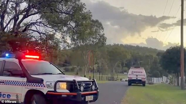 A police officer was sent to a home in Kilkivan, 50 kilometers west of Gympie in Queensland, about 3pm after reports of a stabbing.