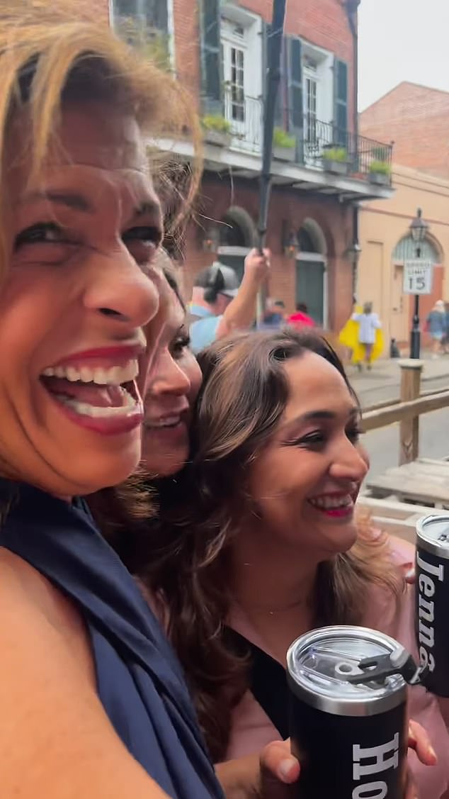 Hoda and Jenna enjoyed drinks in their personalized mugs while partying with the locals.