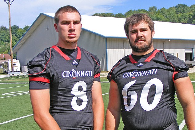 After playing high school football together, the Kelces also played college football together.