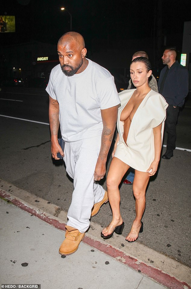 The stunning look came just hours after Bianca emulated Kanye's ex-wife Kim in a low-cut white minidress.