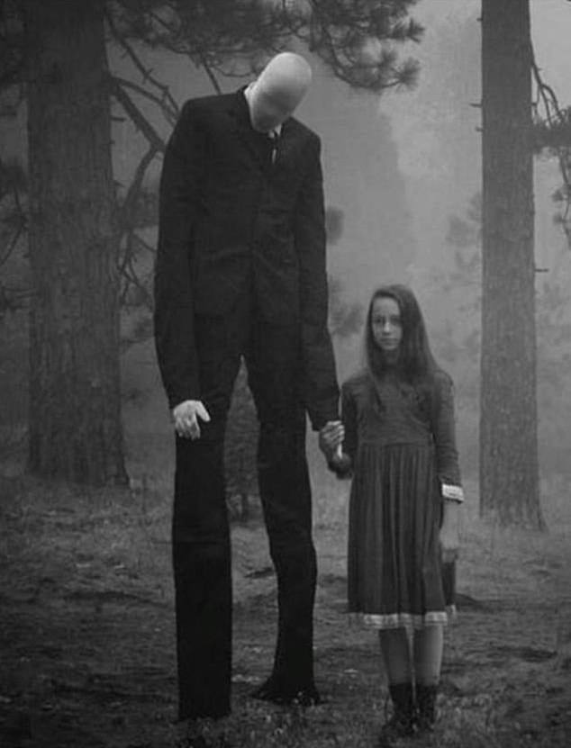 The girls claimed they carried out the attack to become servants of the fictional horror character Slender Man (depicted in the artwork, above).