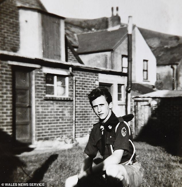 Brian in the Scouts when he was 16 years old. He and Margaret loved going for walks together and going to the movies.