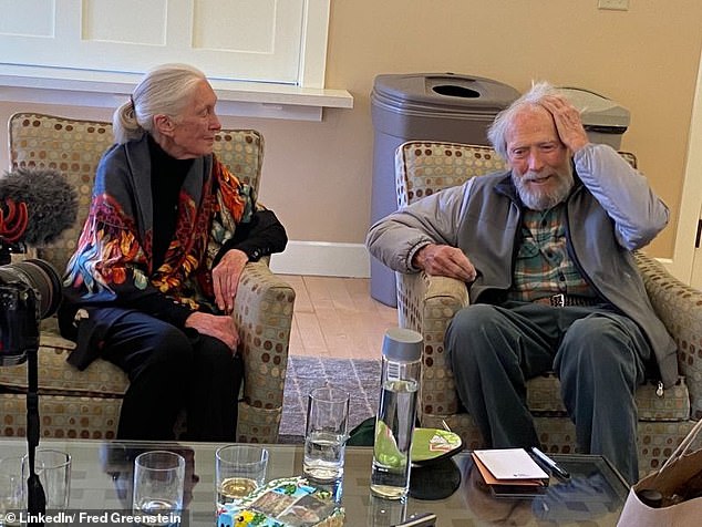 Eastwood and Goodall were seen having a one-on-one conversation during a special appearance at the event's VIP reception at the Sunset Cultural Center.