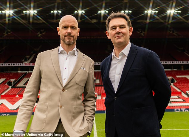 Ten Hag also paid tribute to outgoing director of football John Murtough (R) and urged his bosses to appoint a replacement quickly.