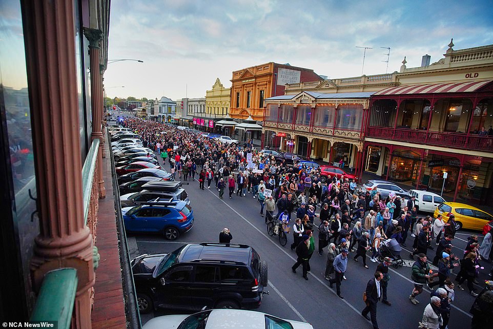 The streets of Ballarat were filled with people marching for an end to violence against women
