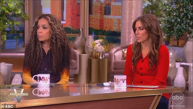 Sunny Hostin and Alyssa Farah Griffin (right) listened attentively as Sara shared her thoughts.