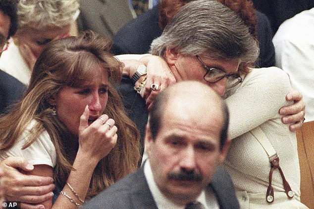 Sara wanted to mention the family of Ron Goldman, who appears here in the photo from October 1995, when Simpson was found not guilty.