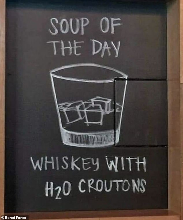 Meanwhile, this restaurant came up with a great way to not make customers feel guilty about drinking during the day, because they only ordered the 
