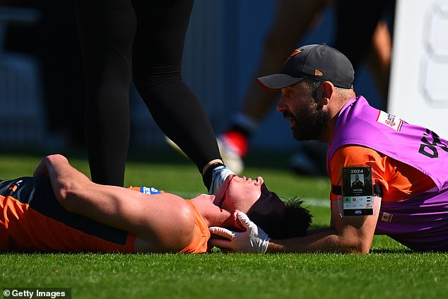 There was a stunned silence at Manuka Oval as Taylor was stabilized before being transported to Canberra Hospital.