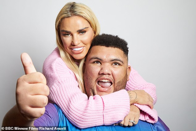 Katie pictured with Harvey during a BBC documentary called 'Katie Price: What Harvey Did Next'