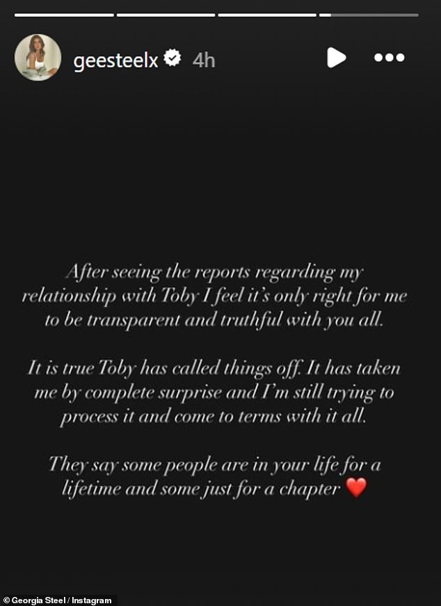 On Instagram to confirm the separation, he wrote: 