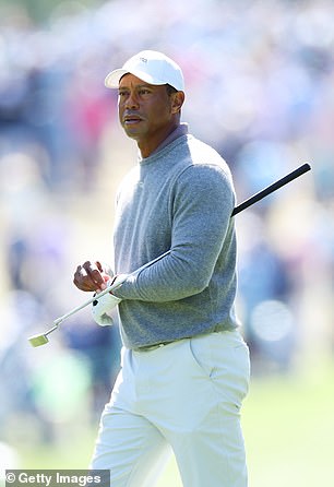 Tiger Woods arrived this weekend with one leg