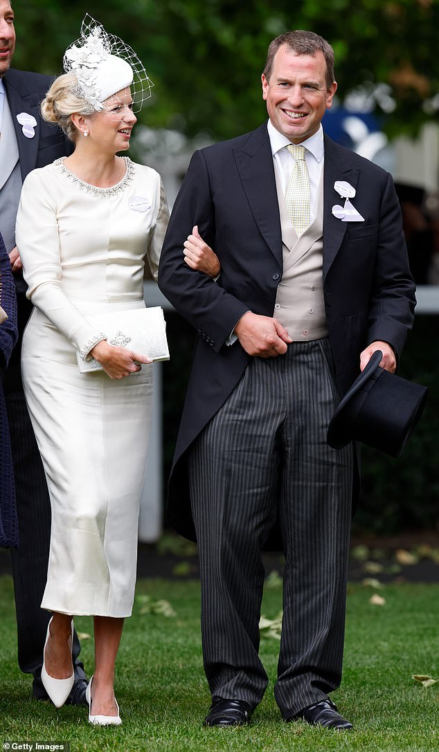 Zara's exit comes after it was revealed her brother Peter Phillips, 46, split from his 'solid' girlfriend Lindsay Wallace (pictured together in June 2022, at Royal Ascot) after three years together .