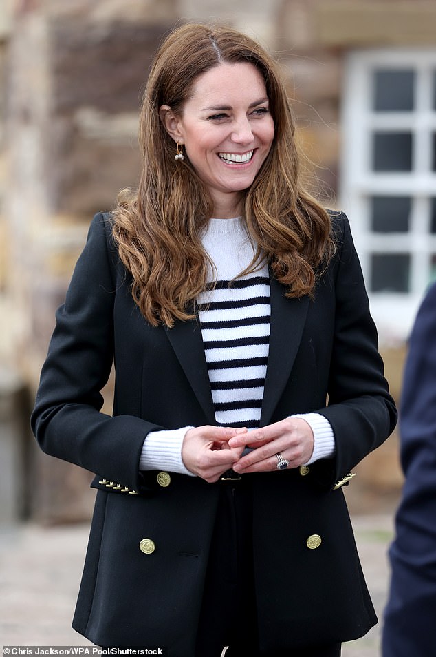Kate (pictured in 2021) became godmother to Princess Cruises' first royal-class ship, Royal Princess, in 2013.
