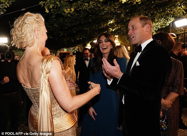 Waddingham appeared to delight the royal couple at the Royal Variety Performance in December.