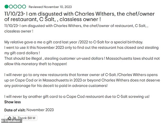 The current status of Charles' restaurant is not officially confirmed, but the restaurant is listed as 