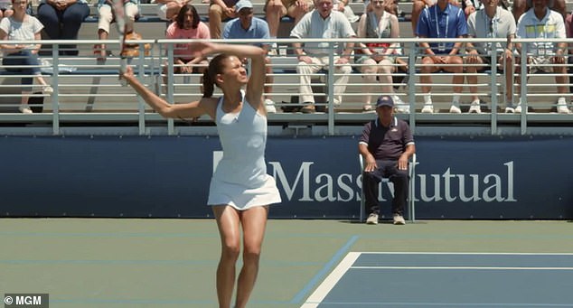 Zendaya plays Tashi Duncan, an aspiring tennis star who abandons her career after suffering a major injury (character pictured)