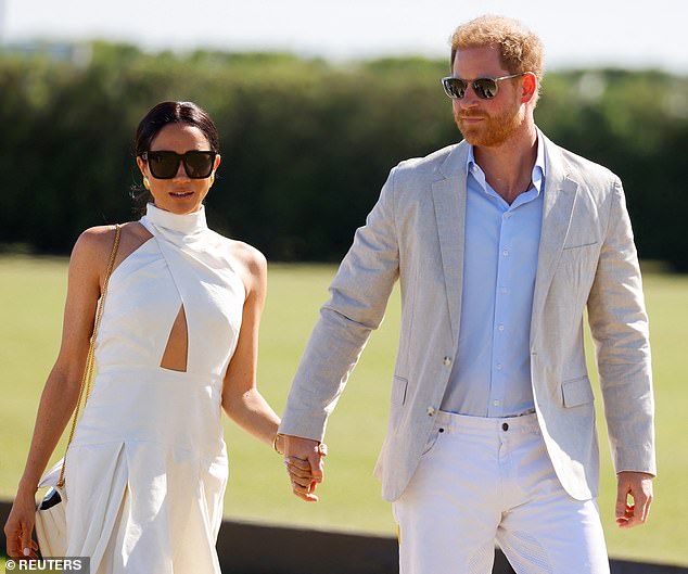 While Harry was the center of attention of the day, the Duchess of Sussex, 42, didn't seem to mind, casting adoring glances at her husband and sharing a very romantic celebratory kiss in front of the cameras.