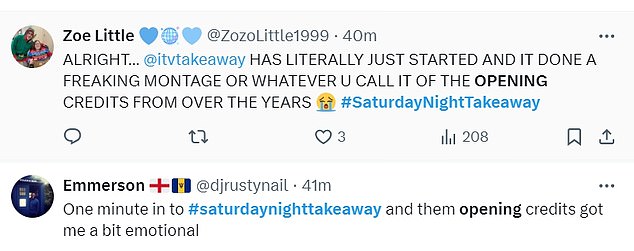 1713038506 92 Saturday Night Takeaway fans admit theyre feeling emotional and nostalgic