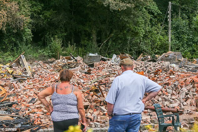 Local residents were outraged when Crooked House, an 18th-century pub in the Black Country village of Himley, near Dudley, West Midlands, was destroyed in a suspected arson attack in August, before being torn down without permission two days later .