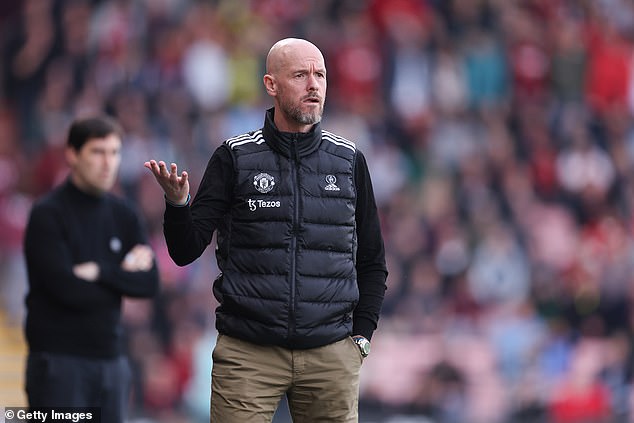 Erik ten Hag quickly leaves the post-match press conference after being questioned about the result