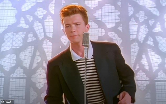 The 1987 hit reached number one in 25 countries before again finding notoriety as one of the first YouTube pranks for Rickrolling (pictured in the song's music video).