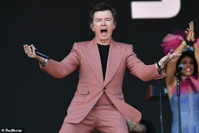 But while Rick isn't the song's biggest fan, he said performing it on stage at last year's Glastonbury Festival (pictured) helped make it finally something special.