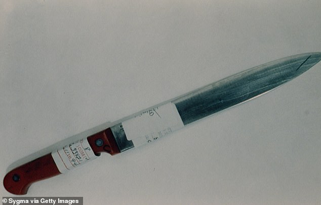 Lorena used this kitchen knife to cut her husband's organ after she claimed he raped her