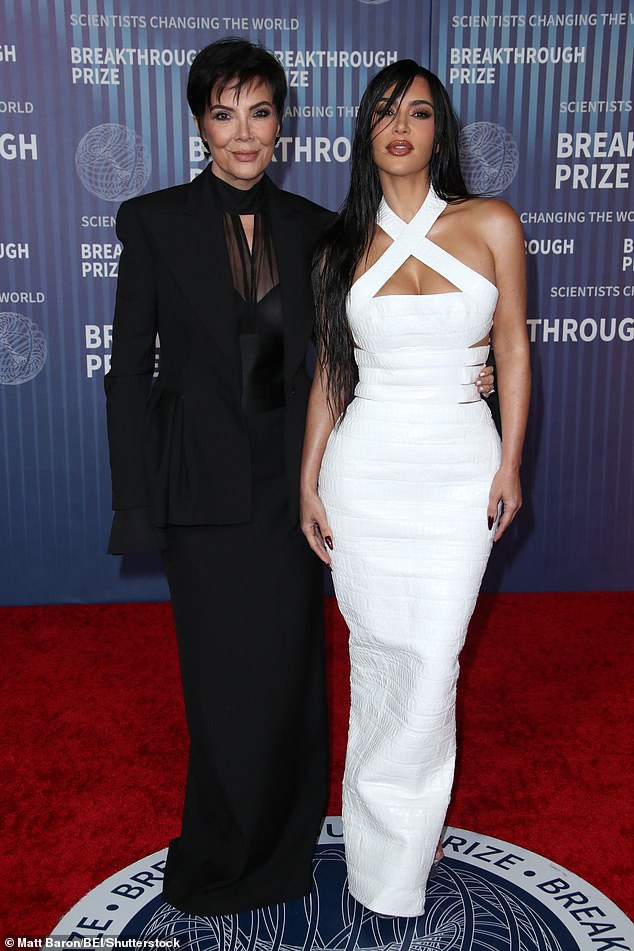 Kim was joined by her mother, Kris Jenner, 68, who looked stylish in an all-black outfit.