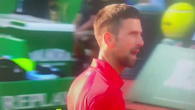 After yelling, Djokovic was also caught on camera muttering profanities under his breath.