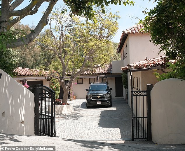 The doors of the Malibu home where Hunter's Secret Service detail lived while protecting him between 2021 and 2022.