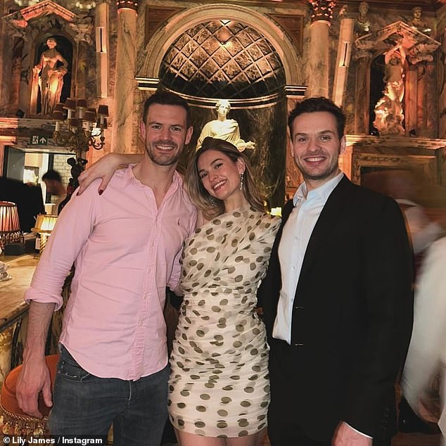 Lily also has a close relationship with her older brother Charlie and younger brother Sam and posed in a sweet photo with them while celebrating her 35th birthday last weekend.