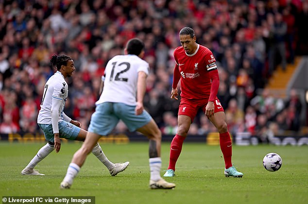 Virgil van Dijk had Andy Robertson to thank as a slip almost led to Palace's second goal