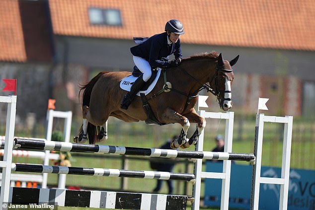 The Princess Royal's daughter, 42, was seen mastering jumping as she took part in the final leg of the three-day event.
