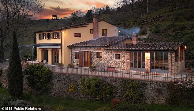 For the five properties, Amy paid a one-time fee of 360,000 euros (just under $390,000), plus $10,000 annually for maintenance and taxes. Her photo shows a house similar to hers in Tuscany.